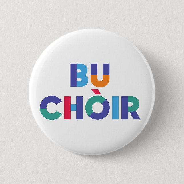 Chapa Redonda De 5 Cm BU Chòir/sí - bolso escocés de la independencia (Anverso)