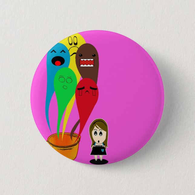 CHAPA REDONDA DE 5 CM BUBU FANTASMAS (Anverso)