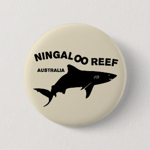 Chapa Redonda De 5 Cm Buceo De Tiburón En Australia, Arrecife Ningaloo