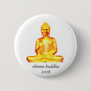 Chapa Redonda De 5 Cm Buda obama