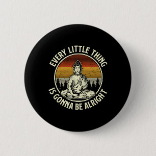 Chapa Redonda De 5 Cm Buda Retro Cita Espiritual Vintage Budismo Yogui