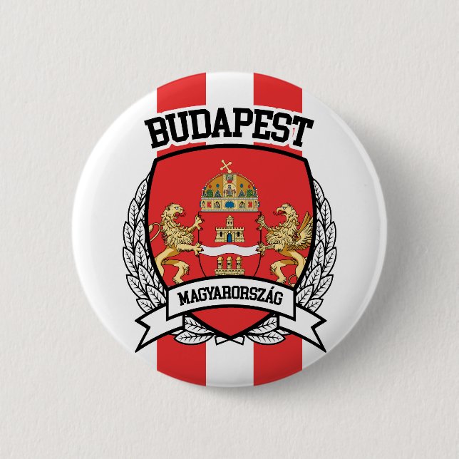 Chapa Redonda De 5 Cm Budapest (Anverso)