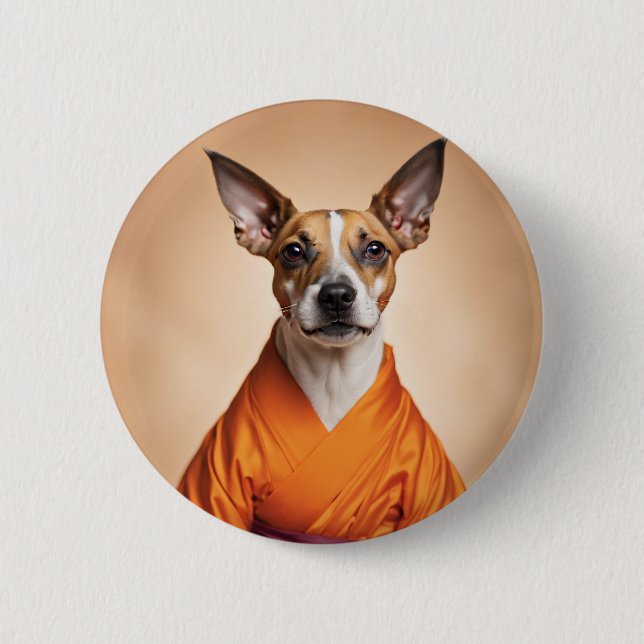 Chapa Redonda De 5 Cm Budista brasilero (Anverso)