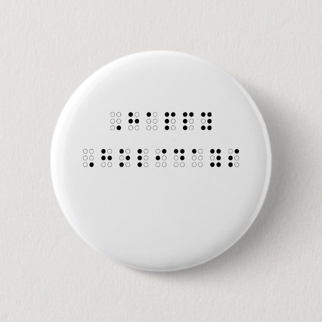 Chapa Redonda De 5 Cm Buenas fiestas en Braille (Anverso)