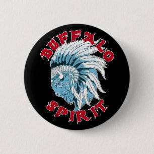 Chapa Redonda De 5 Cm Buffalo Animal Spirit