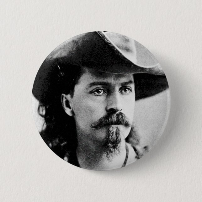 Chapa Redonda De 5 Cm Buffalo Bill Cody Western (Anverso)
