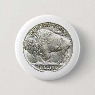 CHAPA REDONDA DE 5 CM BUFFALO NICKEL