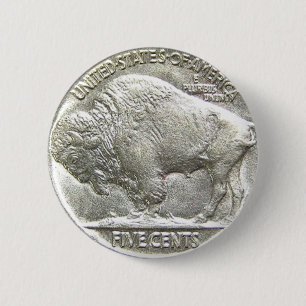 CHAPA REDONDA DE 5 CM BUFFALO NICKEL