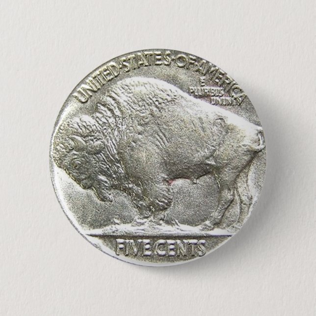 CHAPA REDONDA DE 5 CM BUFFALO NICKEL (Anverso)