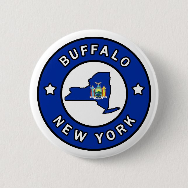 Chapa Redonda De 5 Cm Buffalo Nueva York (Anverso)