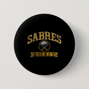 Chapa Redonda De 5 Cm Buffalo Sabres Hockey Vintage Azul Oficial Nhl 