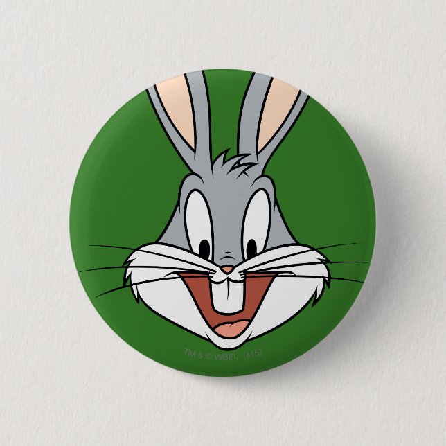 Chapa Redonda De 5 Cm BUGS BUNNY™ Cara sonriente (Anverso)