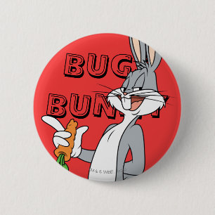Chapa Redonda De 5 Cm BUGS BUNNY™ Con Zanahoria
