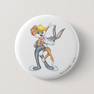 Chapa Redonda De 5 Cm BUGS BUNNY™ y Lola Bunny