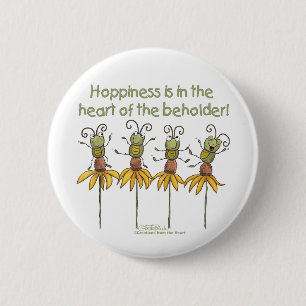 Chapa Redonda De 5 Cm Bugs on Flowers