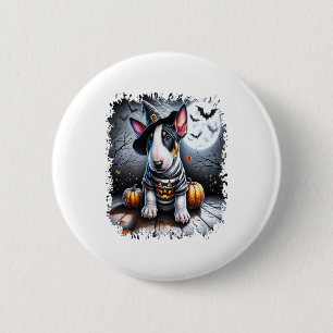Chapa Redonda De 5 Cm Bull Terrier Dog Halloween