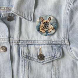 Chapa Redonda De 5 Cm Bulldog Francés