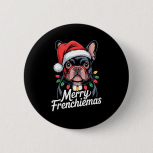 Chapa Redonda De 5 Cm Bulldog Francés Merry Frenchiemas Sombrero de Sant