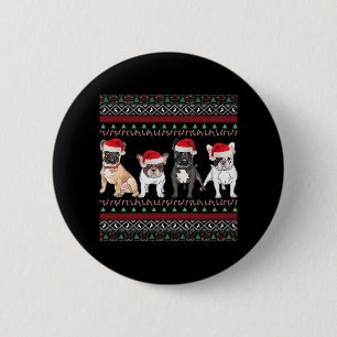 Chapa Redonda De 5 Cm Bulldog francés Navidades feos sudan T esencial-