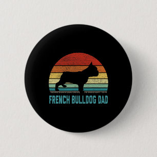 Chapa Redonda De 5 Cm Bulldog francés papá - Perro amante