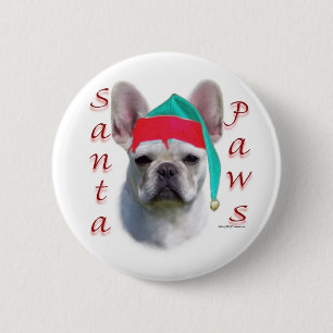 Chapa Redonda De 5 Cm Bulldog francés (qué) Santa Paws