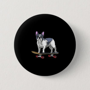 Chapa Redonda De 5 Cm Bulldog Skateboard Skateboarding