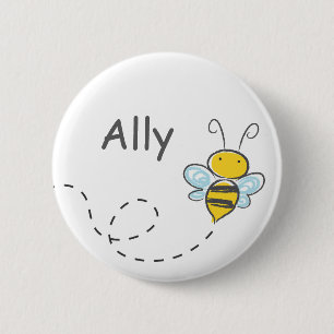 Chapa Redonda De 5 Cm Bumble Bee ocupado