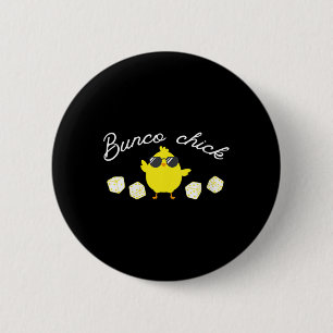 Chapa Redonda De 5 Cm Bunco Chick Easter Spring Bunco Dice