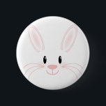 Chapa Redonda De 5 Cm Bunny Face<br><div class="desc">linda cara de conejo en rosa</div>
