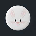 Chapa Redonda De 5 Cm Bunny Face<br><div class="desc">linda cara de conejo en rosa</div>