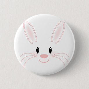 Chapa Redonda De 5 Cm Bunny Face
