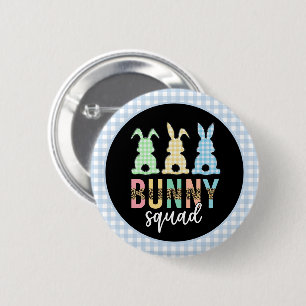 Chapa Redonda De 5 Cm Bunny Squad Caza de huevos de Pascua Conejito