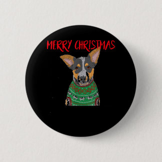 Chapa Redonda De 5 Cm Bunny with Navidad Sweater Xmas Rabbit Navidades