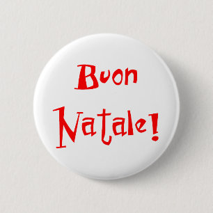 Chapa Redonda De 5 Cm Buon Natale