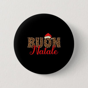 Chapa Redonda De 5 Cm Buon Natale Italia Feliz Navidad