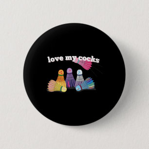 Chapa Redonda De 5 Cm Buques de Badminton- Transbordador Fun & amp; C