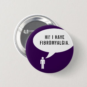 Chapa Redonda De 5 Cm burbuja de habla de FIBROMYALGIA
