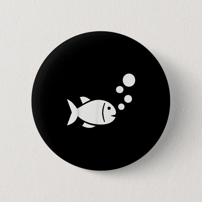 Chapa Redonda De 5 Cm Burbujas de pescado  (Anverso)