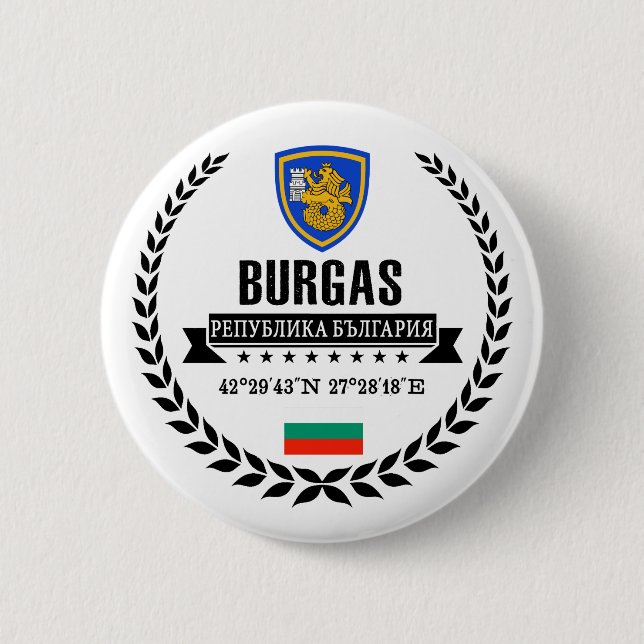 Chapa Redonda De 5 Cm Burgas (Anverso)
