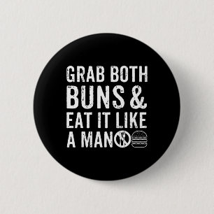 Chapa Redonda De 5 Cm Burger Bbq Hombres Duele Burger Lover Real Americ