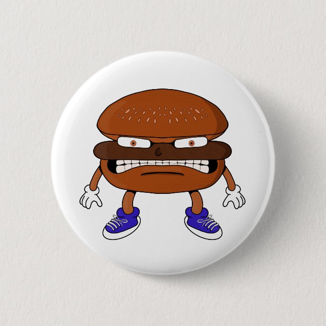 Chapa Redonda De 5 Cm Burger furioso (Anverso)