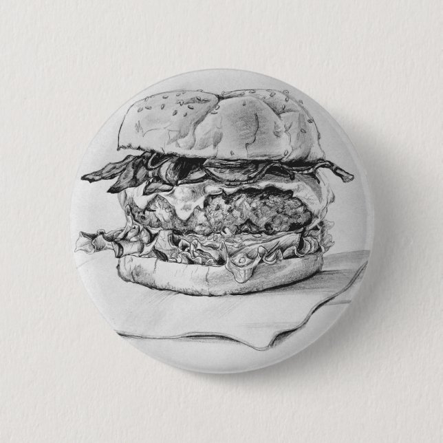 Chapa Redonda De 5 Cm Burger Pin (Anverso)
