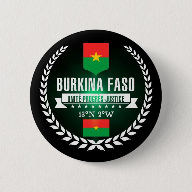 Chapa Redonda De 5 Cm Burkina Faso (Anverso)