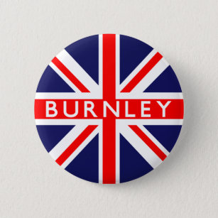 Chapa Redonda De 5 Cm Burnley: Bandera británica