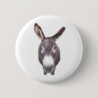Chapa Redonda De 5 Cm Burro en su cara