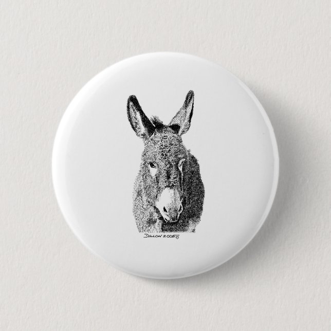 Chapa Redonda De 5 Cm Burro salvaje (Anverso)