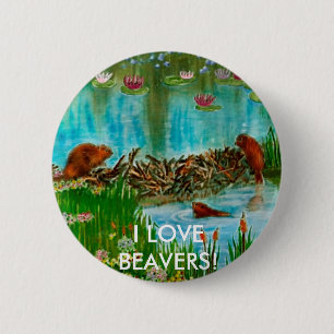 Chapa Redonda De 5 Cm BUSY BEAVER KIDS Regalos