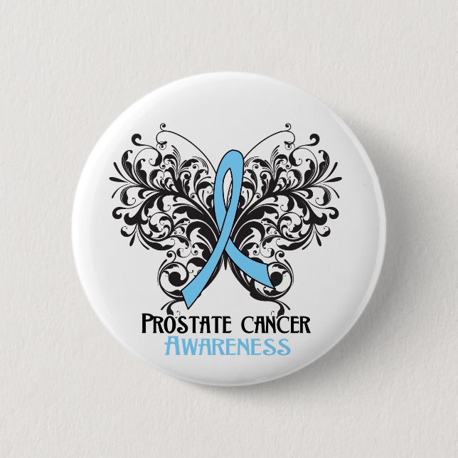 Chapa Redonda De 5 Cm Butterfly Prostate Cancer Awareness (Anverso)