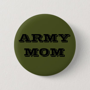 Chapa Redonda De 5 Cm Button Army Mom