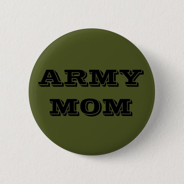 Chapa Redonda De 5 Cm Button Army Mom (Anverso)